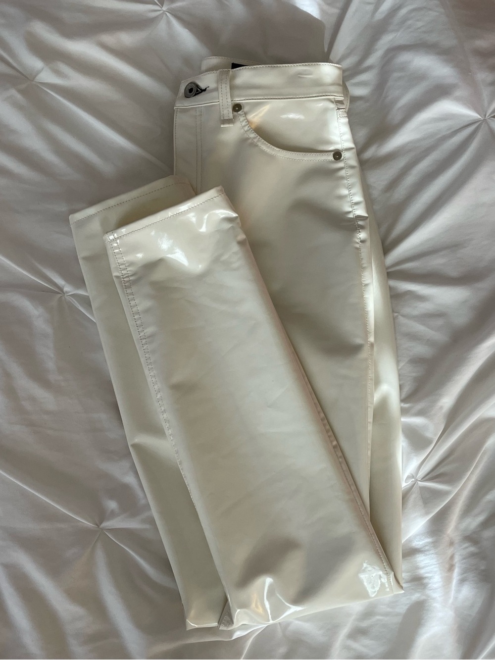 White leather rag and bone pants
